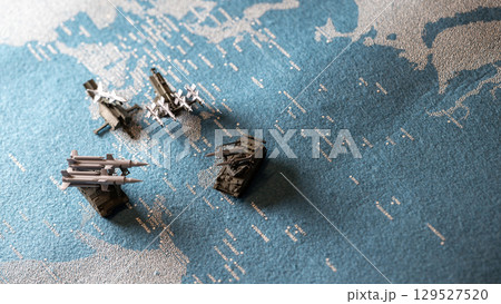 the missile launcher model and map on Middle east, include Israel and Iran boundary the missile launcher model and map on Middle east, include Israel and Iran boundary 129527520