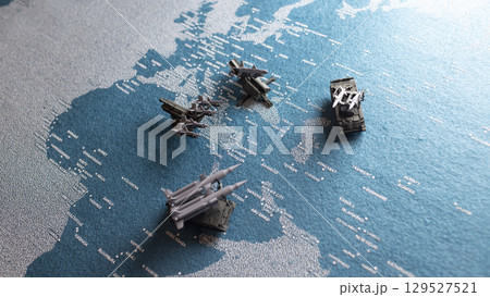 the missile launcher model and map on Middle east, include Israel and Iran boundary 129527521