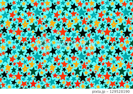 星のシームレスパターン 1-28 129528190