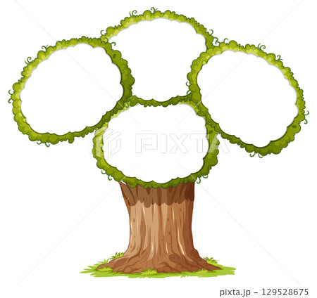 Whimsical Tree with Circular Canopy Openings Whimsical Tree with Circular Canopy Openings 129528675