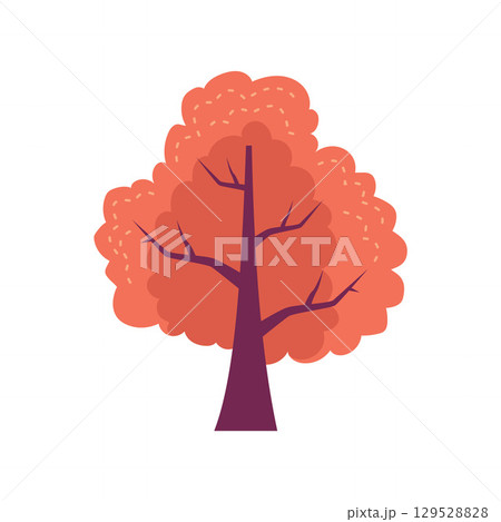 flat vector illustration icon of tree  129528828