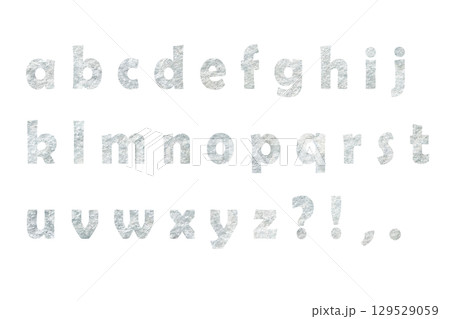 アルファベット 2 小文字 白壁のテクスチャー アルファベット 2 小文字 白壁のテクスチャー 129529059