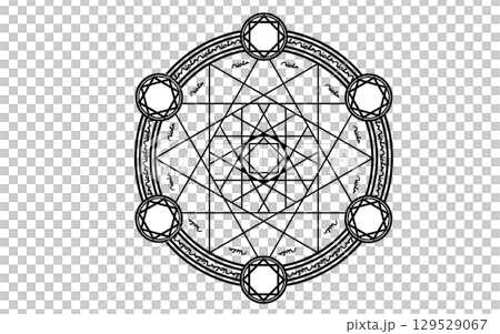 魔法陣、魔法使いのイメージ素材。 魔法陣、魔法使いのイメージ素材。 129529067