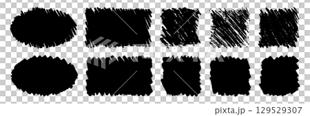 A collection of simple filled-in frames drawn with a pen A collection of simple filled-in frames drawn with a pen 129529307