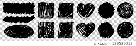 使用鋼筆粗略繪製的框架設計集合 使用鋼筆粗略繪製的框架設計集合 129529312