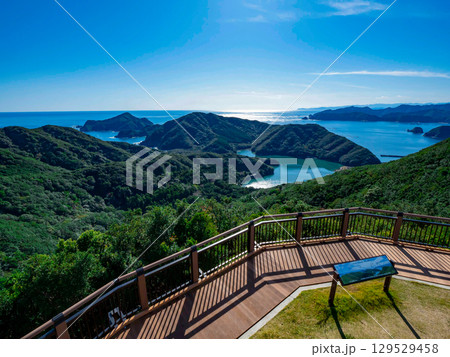 展望台からの風景、ハートの入り江・三重県南伊勢町 129529458