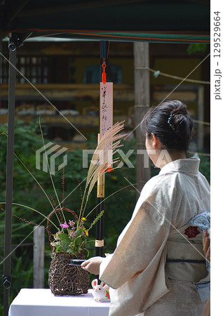 For harvest moon viewing 中秋の名月(お月見),秋の観月会に準備した飾り付け For harvest moon viewing 中秋の名月(お月見),秋の観月会に準備した飾り付け 129529664