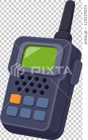 Cartoon portable two-way radio for short-distance communication; it allows person-to-person conversations. 129529833