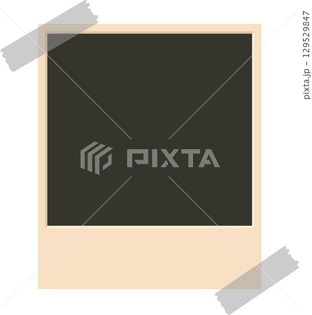 A retro style photograph with adhesive tape, ready for your memories. Add an image to customize it. 129529847