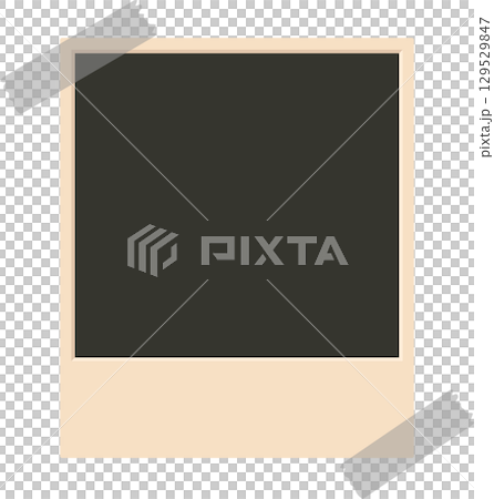 A retro style photograph with adhesive tape, ready for your memories. Add an image to customize it. 129529847