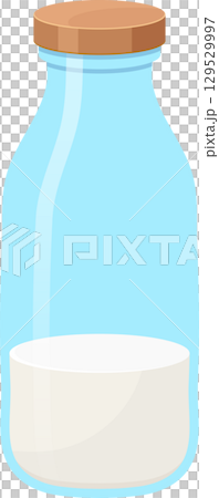 Glass jar with a wooden lid containing a small amount of white liquid at the bottom of the container Glass jar with a wooden lid containing a small amount of white liquid at the bottom of the container 129529997