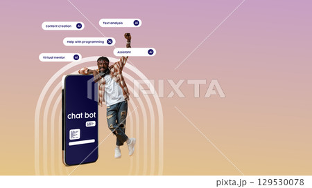 Innovative chatbot assistant helps with content creation and programming tasks for users daily Innovative chatbot assistant helps with content creation and programming tasks for users daily 129530078