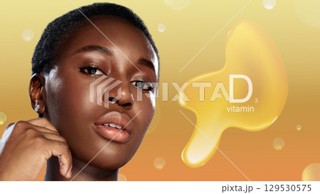 Revitalizing skincare with Vitamin D3 for glowing skin during bright wellness moments 129530575