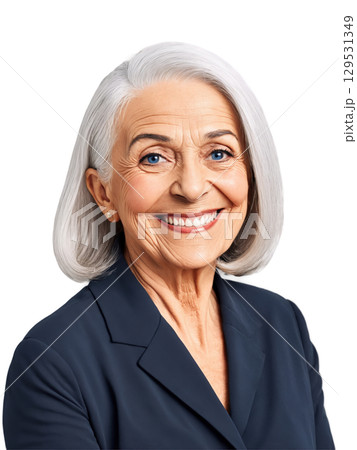 A Middle Eastern elderly woman with gray straight hair, blue eyes, wearing casual, showing playfulness with a cheeky grin, with A Middle Eastern elderly woman with gray straight hair, blue eyes, wearing casual, showing playfulness with a cheeky grin, with 129531349