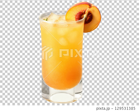 Spicy Peach Cooler A sweet and spicy drink made with fresh peach puree, lime juice, and a hint of jalapeno 129531385