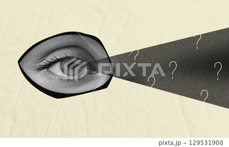 Conceptual eye artwork explores perception and questioning in a thought-provoking manner Conceptual eye artwork explores perception and questioning in a thought-provoking manner 129531908
