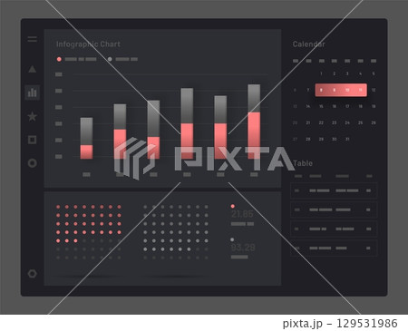 Web app Dashboard UI and UX Kit. Web app Dashboard UI and UX Kit. 129531986