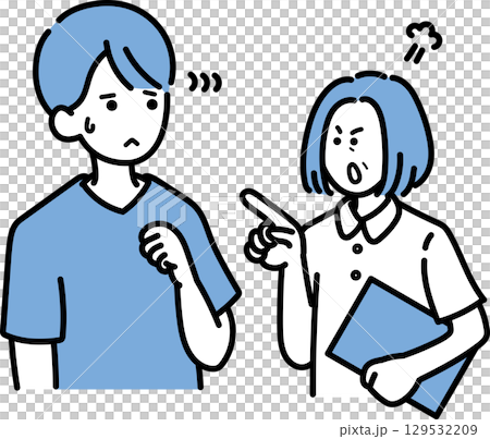 Illustration of a nurse speaking to a doctor Illustration of a nurse speaking to a doctor 129532209