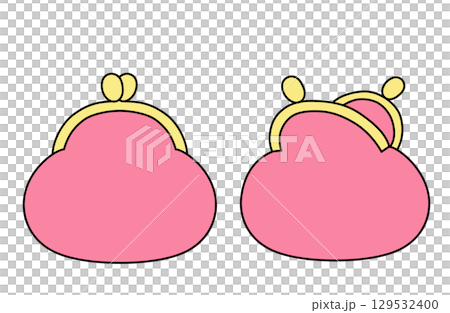 一套簡單的開合扣錢包插圖 129532400