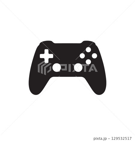 game controller silhouette isolated on white background gaming console joystick icon game controller silhouette isolated on white background gaming console joystick icon 129532517