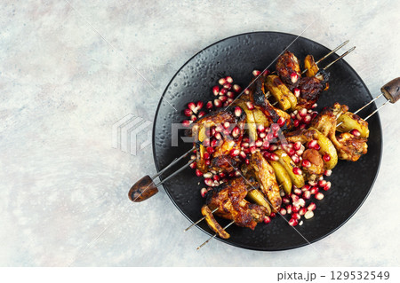 Fried chicken wings, bbq food. Fried chicken wings, bbq food. 129532549