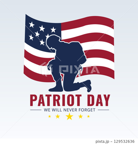Minimal american flag background for patriot day 129532636