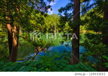 絶景の水鏡 岩屋川砂防ダム 絶景の水鏡 岩屋川砂防ダム 129533031