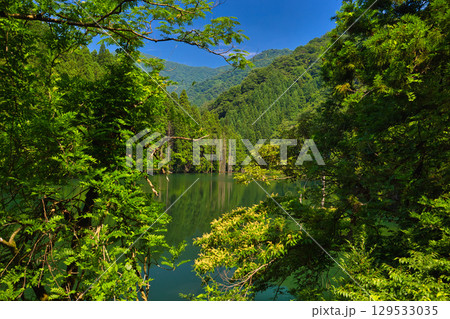 絶景の水鏡 岩屋川砂防ダム 絶景の水鏡 岩屋川砂防ダム 129533035