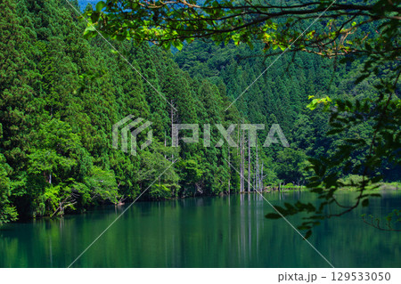 絶景の水鏡　岩屋川砂防ダム 129533050