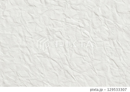 Textured White Paper Background with Crumpled Surface Ideal 129533307