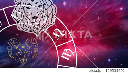 Composition of bitcoin symbols over connections globe and world map on blue background 129533692