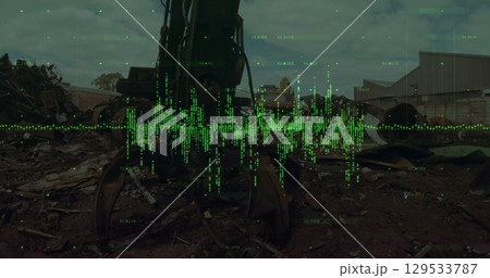 Image of data processing over rubbish dump Image of data processing over rubbish dump 129533787