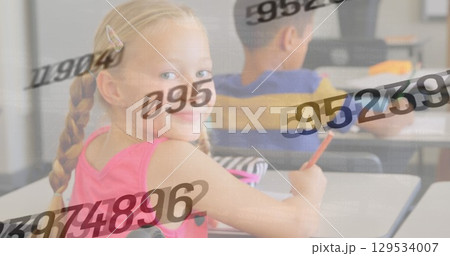 Image of data processing over diverse schoolchildren learning 129534007