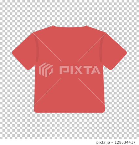 T-shirt (red) clothing back illustration T-shirt (red) clothing back illustration 129534417