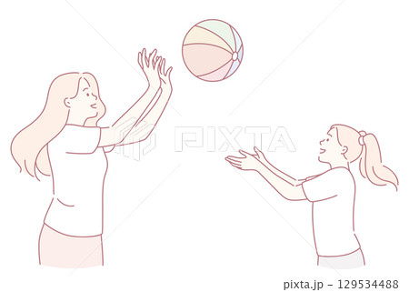 Joyful Interaction Engaging in Playful Basketball Activities with Kids for Fun and Bonding 129534488