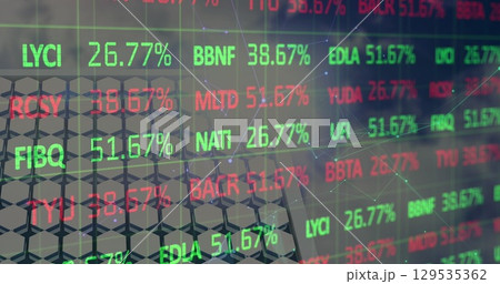Image of statistics and financial data processing over binary coding data processing 129535362