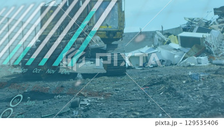 Image of graph over machines at junkyard 129535406