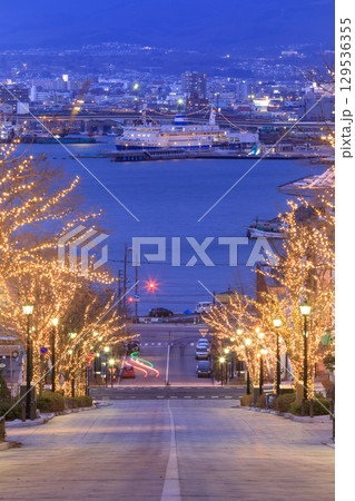 北海道函館_八幡坂の冬夜景 129536355