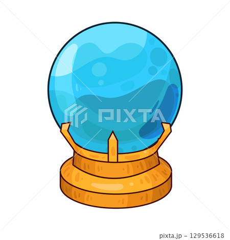 illustration of crystal ball 129536618