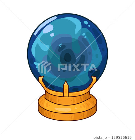 illustration of crystal ball 129536619