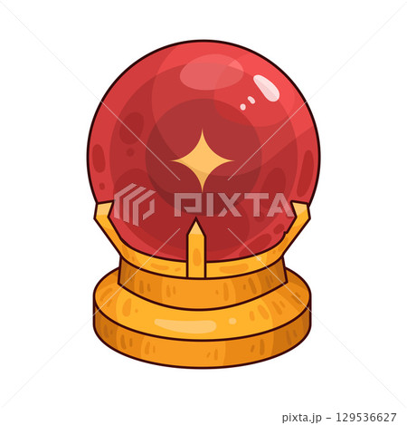 illustration of crystal ball 129536627