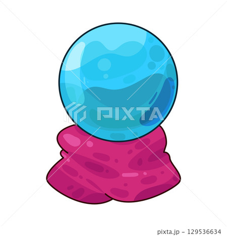 illustration of crystal ball 129536634