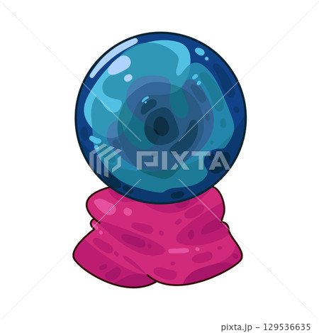 illustration of crystal ball 129536635