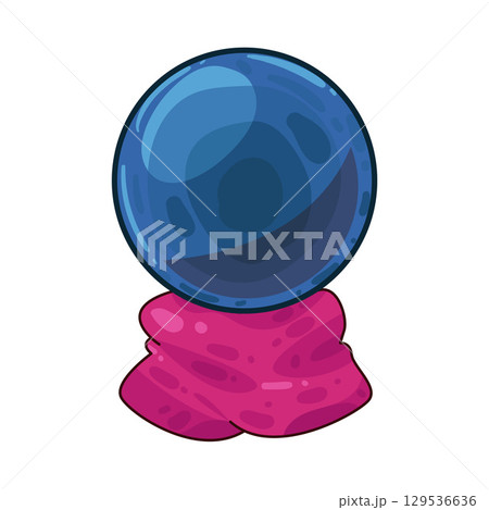 illustration of crystal ball 129536636
