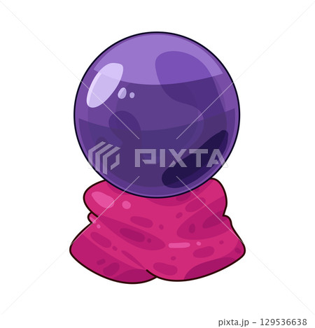 illustration of crystal ball 129536638