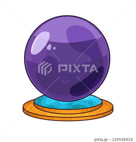 illustration of crystal ball 129536918