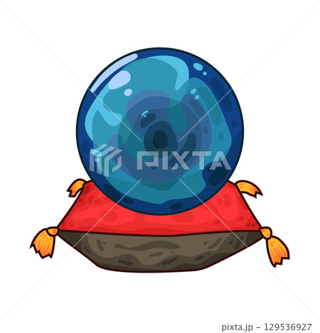 illustration of crystal ball 129536927