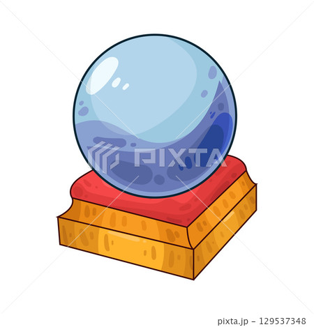 illustration of crystal ball illustration of crystal ball 129537348