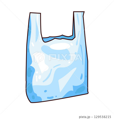 illustration of plastic bag illustration of plastic bag 129538215