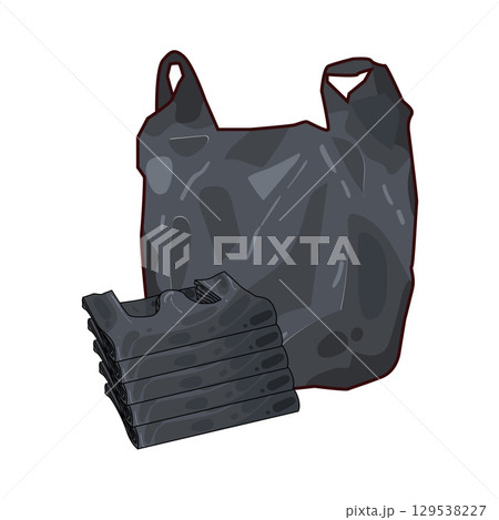 illustration of plastic bags illustration of plastic bags 129538227